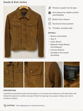 Relativity Rustic Suede Jean Jacket